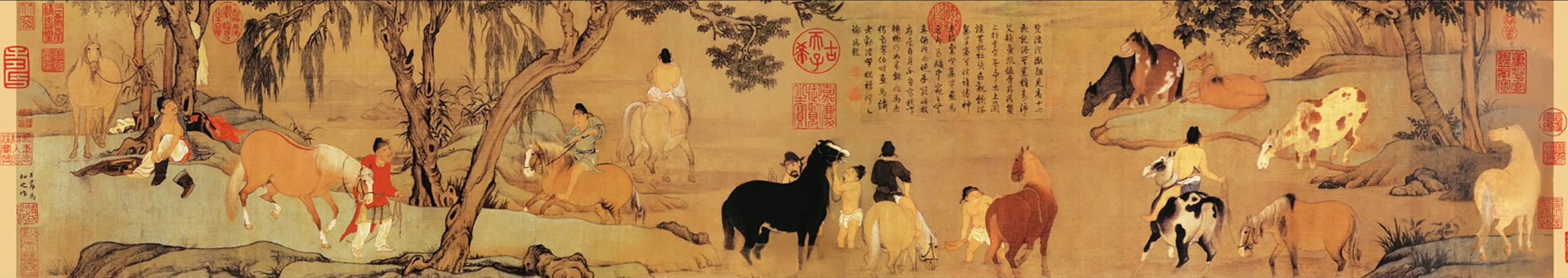 秋郊饮马图-2